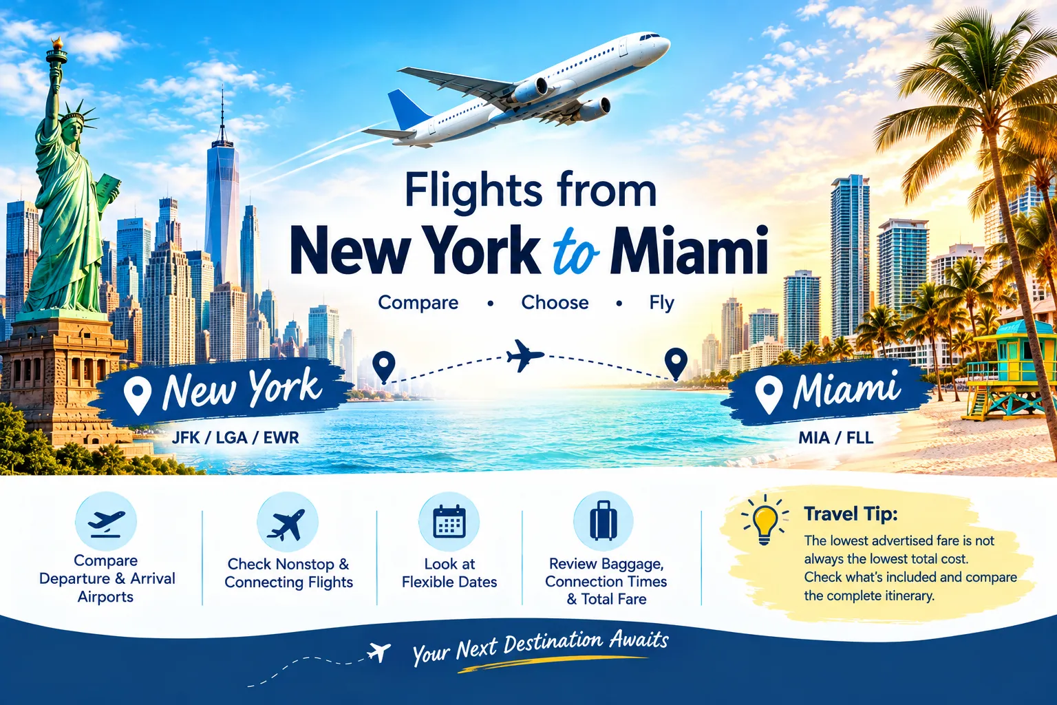 Flights from New York to Miami